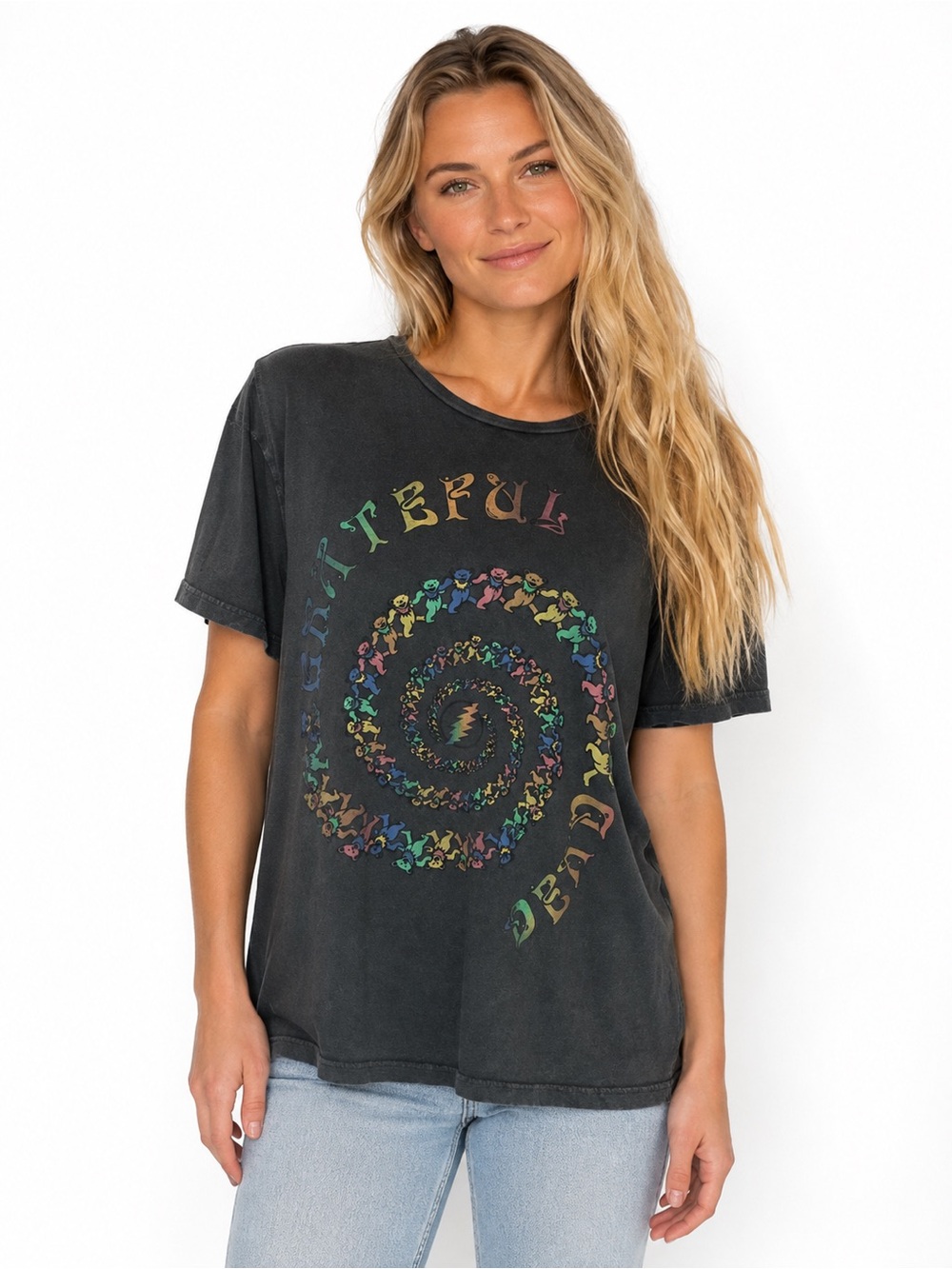 Lucky Brand Grateful Dead Dancing Bears Spiral Graphic Tee M